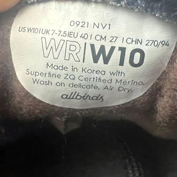 Allbirds Wool Runners Women’s US 10 Matterhorn Merino Wool Lace-Up Sneakers - Picture 12 of 15